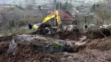 Heyelanda Kayan Kayalar, Eve 20 Metre Kala Durdu