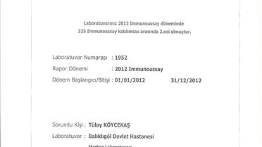Balıklıgöl Devlet Hastanesi Laboratuvar Kontrolünde 2. Oldu