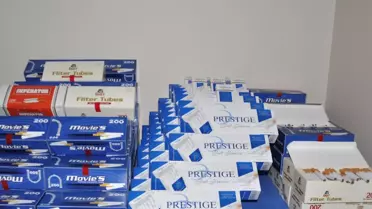 Bafra'da Kaçak Sigara Ele Geçti