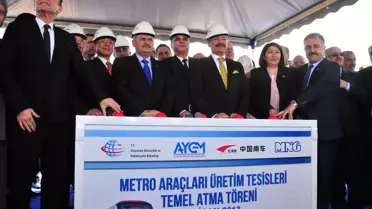 Metro Araçları Üretim Tesisi Temel Atma Töreni