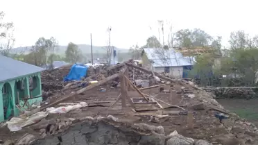 Yayla Köyünü Hortumdan Sonra Yağmur Vurdu