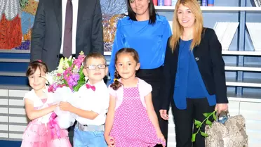 Minik Öğrencilerden Başkan Bayram'a Ziyaret