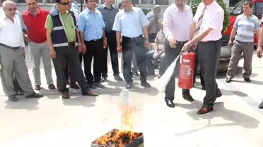 Büyükşehir Personeline Yangın Söndürme Eğitimi