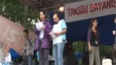 Taksim Dayanışması'nın Aldığı Karar Gezi Parkı'nda Okundu Taksim Dayanışması'nın Aldığı Karar Gezi...