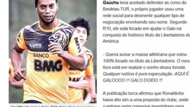 Ronaldinho'dan Açıklama Geldi!