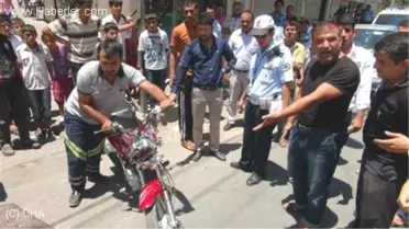Ehliyetsiz Motosiklet Sürücüsü Kaza Yaptı