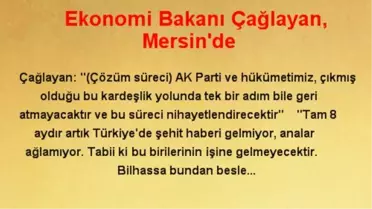 Ekonomi Bakanı Çağlayan, Mersin'de