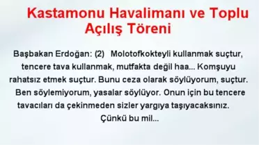 Kastamonu Havalimanı ve Toplu Açılış Töreni