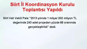 Siirt İl Koordinasyon Kurulu Toplantısı Yapıldı