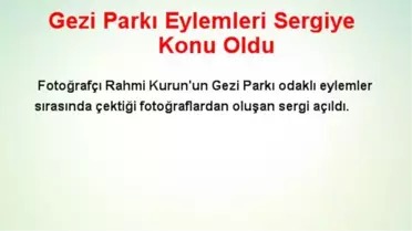 Gezi Parkı Eylemleri Sergiye Konu Oldu