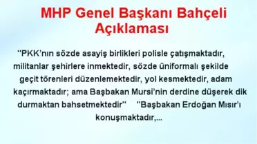 MHP Genel Başkanı Bahçeli Açıklaması