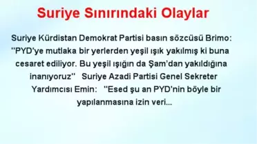 Suriye Sınırındaki Olaylar