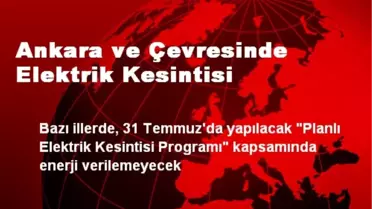Ankara ve Çevresinde Elektrik Kesintisi