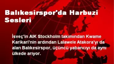 Balıkesirspor'da Harbuzi Sesleri