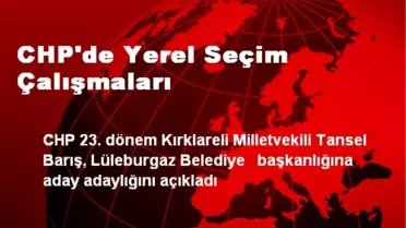 CHP'de Yerel Seçim Çalışmaları