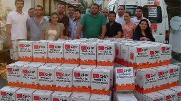 Milas'ta CHP'li Gençlerden Erzak Yardımı