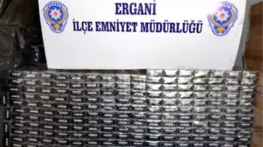 Ergani'de Dört Bin Paket Kaçak Sigara Ele Geçirildi