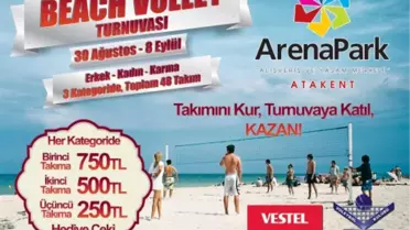 Arenapark'ta Beach Volley Turnuvası Düzenleniyor