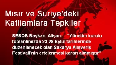 Mısır ve Suriye'deki Katliamlara Tepkiler