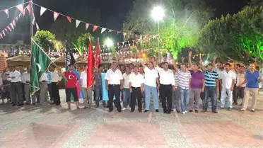Manavgat'ta Mısır ve Suriye Protestosu