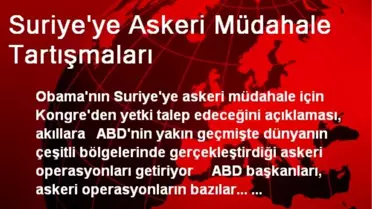 Suriye'ye Askeri Müdahale Tartışmaları