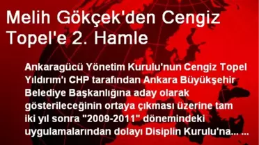Melih Gökçek'den Cengiz Topel'e 2. Hamle