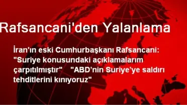 Rafsancani'den Yalanlama