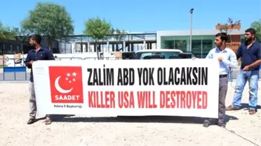 Saadet Partililerden Konsolosluk Önünde ABD Protestosu