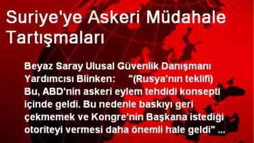 Suriye'ye Askeri Müdahale Tartışmaları