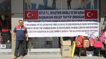 Faiz Lobisine Karşı Pankart Astı