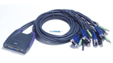 Aten Cs64us 4 Portlu Usb Kvm Switch, Hoparlör Bağlantısı Mevcut