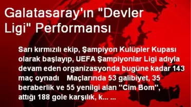 Galatasaray'ın 'Devler Ligi' Performansı