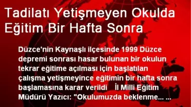 Tadilatı Yetişmeyen Okulda Eğitim Bir Hafta Sonra