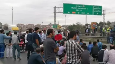 Eylem Yapan Kürt İşçiler, TEM'i Kapattı