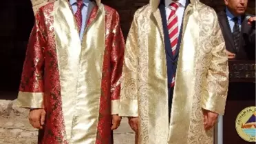 Vali Demirtaş ve Başkan Büyükaslan'a Ahilik Kaftanı