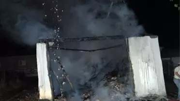 Havsa'da Ahır Yangını