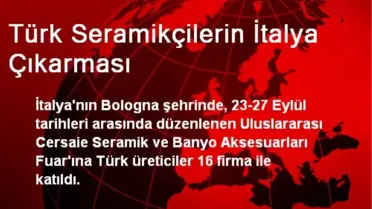 Türk Seramikçilerin İtalya Çıkarması