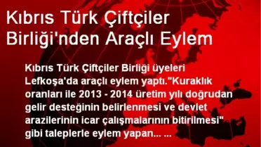 Kıbrıs Türk Çiftçiler Birliği'nden Araçlı Eylem