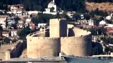 Rus Donanması'na ait gemi Çanakkale Boğazı'ndan geçti ÇANAKKALE