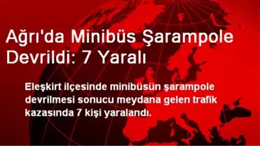 Ağrı'da Minibüs Şarampole Devrildi: 7 Yaralı