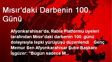 Mısır'daki Darbenin 100. Günü