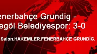 Fenerbahçe Grundig - İnegöl Belediyespor: 3-0