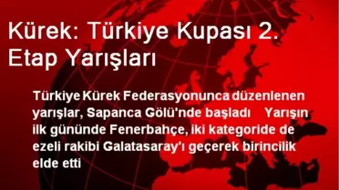 Kürek: Türkiye Kupası 2. Etap Yarışları