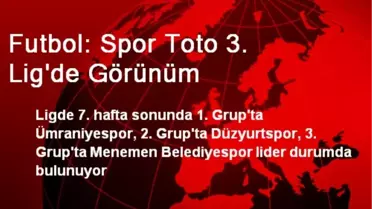 Futbol: Spor Toto 3. Lig'de Görünüm