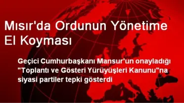 Mısır'da Ordunun Yönetime El Koyması