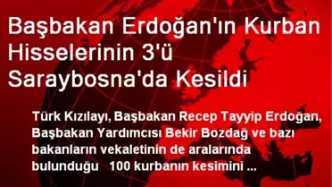 Başbakan Erdoğan'ın Kurban Hisselerinin 3'ü Saraybosna'da Kesildi