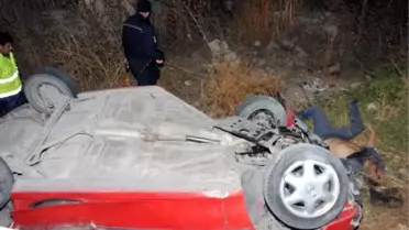 2 Ay Önce Kazaya Yaptığı Otomobiliyle Şarampole Uçtu, Olay Yerinde Can Verdi