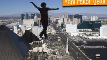 İp Cambazı Andy Lewis Dünya Rekorunu Kırdı