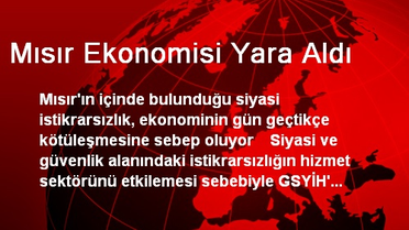 Mısır Ekonomisi Yara Aldı