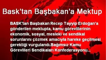 Bask'tan Başbakan'a Mektup